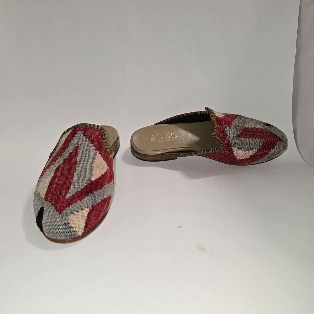 Artemis Design Co. Turkish Kilim Mules handcrafted from vintage Turkish rugs 37